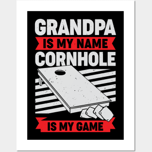 Cornhole Grandpa Bean Bag Toss Grandfather Gift Posters and Art